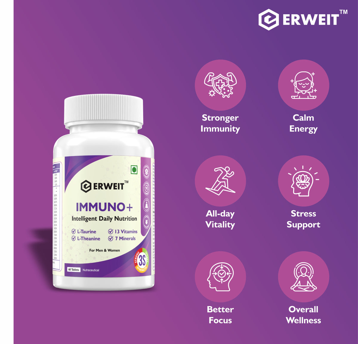 ERWEIT Immuno+ Multivitamin & Multimineral Tablets